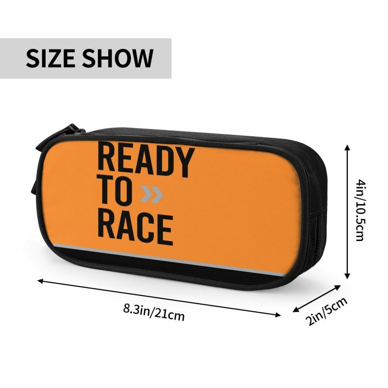 Ready To Race School Pencil Cases Large Capacity Enduro Cross Motocross Bitumen Bike Life Pencil Bag Pouch Students Stationery