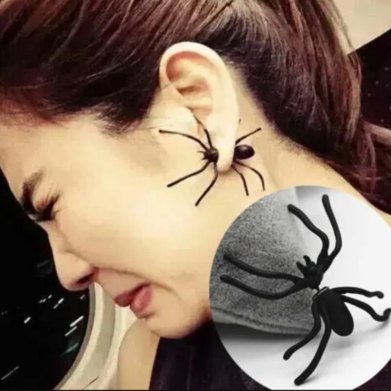 Black Spider Earrings Fashion Diablo System Zinc Alloy Earrings Party Gifts Personality Ear Stud Girl