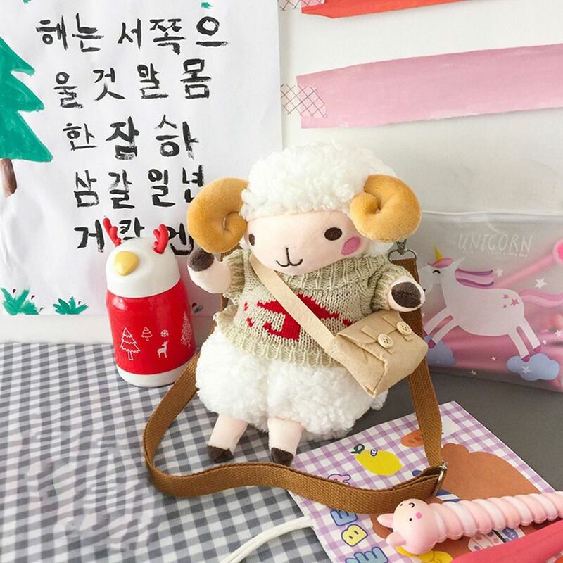 Tas selempang mewah JK, aksesori seragam hadiah mainan gaya Korea tas tangan tas kecil lucu tas tangan wanita tas domba