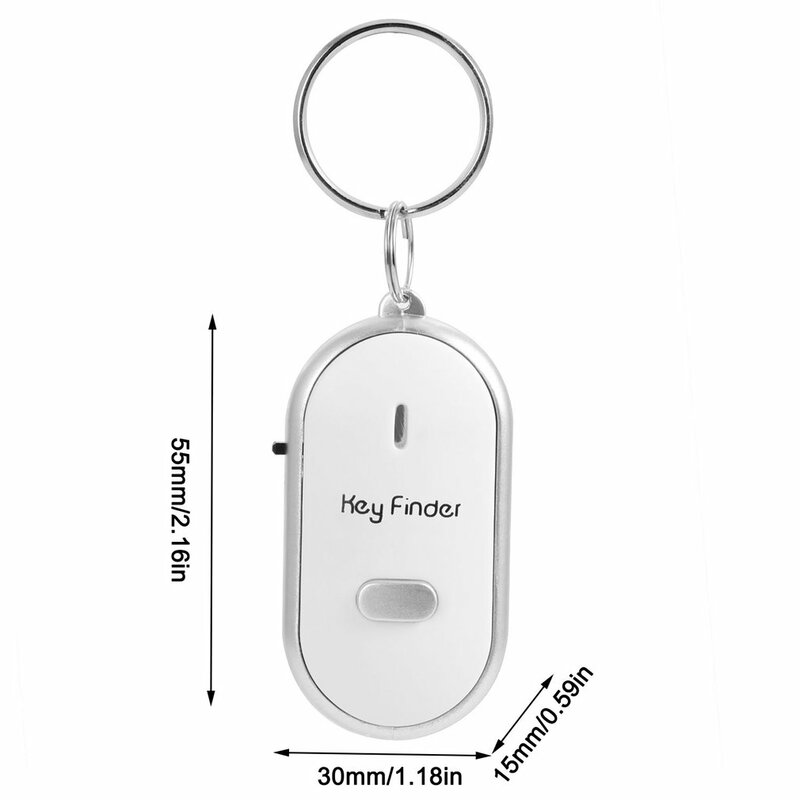 LED Whistle Key Finder blinkenden Piepton Sound Control Alarm Anti-Lost Key finder Locator Tracker mit Schlüssel ring