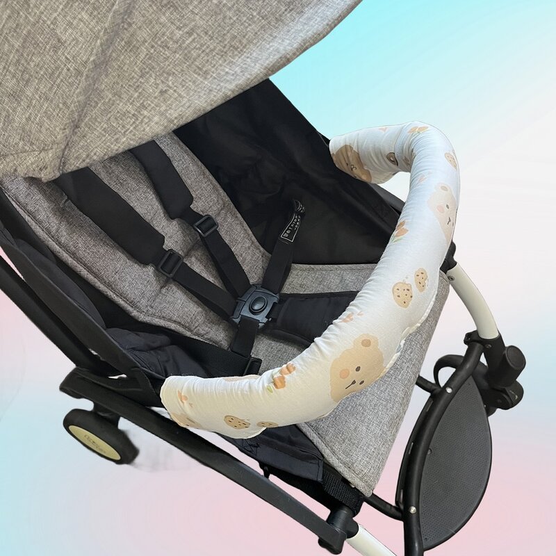 Funda protectora para Reposabrazos de cochecito de bebé, Funda Universal para manillar de cochecito, cinturón de seguridad, cubierta de hombro, paños para eructar