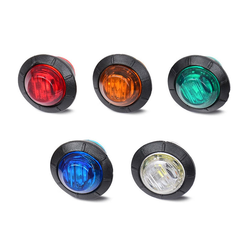 12V Round Trailer Side Marker Lights Waterproof LED For Trucks Clearance Lights Truck Turn Signal Lamp