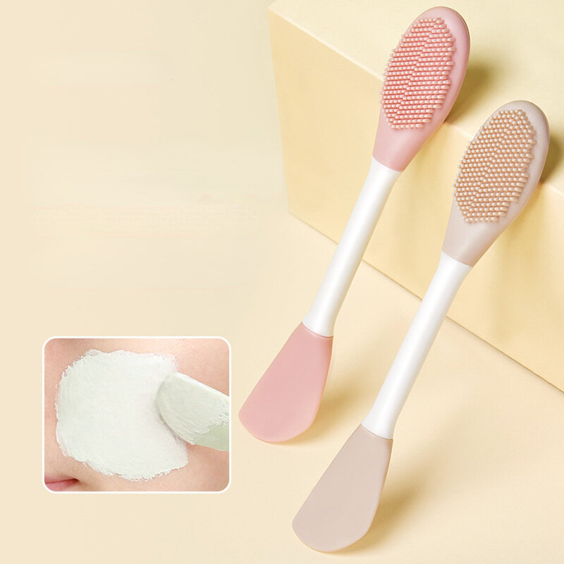 Multi-color Double Head Silicone Facial Mask Mud Brushing Film Brush Cleaning Film Special Beauty Brush
