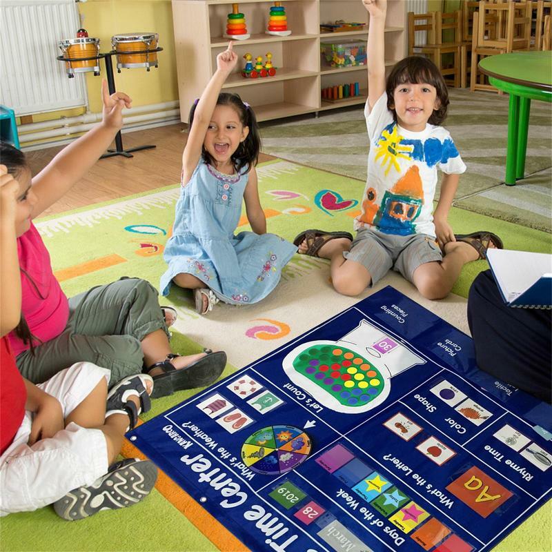 Circle Time Center for Children, Preschool Classroom, Learning Number Pocket Chart, Wording Rhyme Pictures