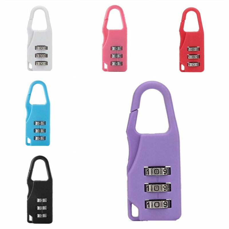 Anti-theft Suitcase Combination Lock Plastic 3 Dial Digit Bag Combination Padlock Drawer Lock Luggage Travel Lock