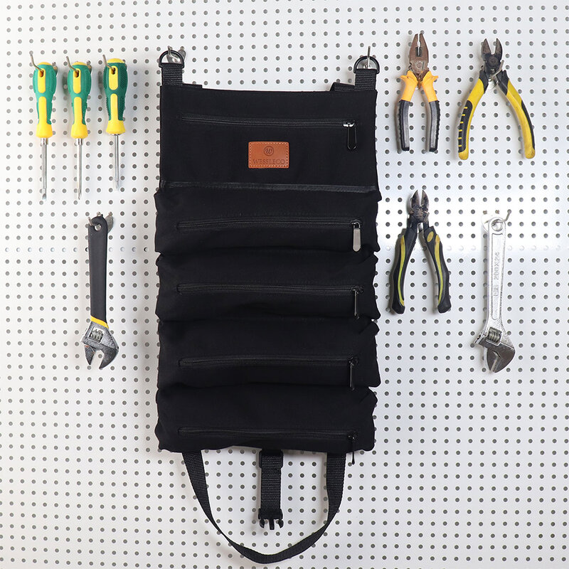 Grande Capacidade Handheld Canvas Tool Bag, Auto Repair Hardware Tool Bag, Kit Conveniente