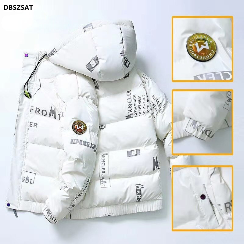 Высококачественный мужской тонкий пуховик, Осень-зима 2023, новая модная брендовая Короткая толстая зимняя куртка в Корейском стиле