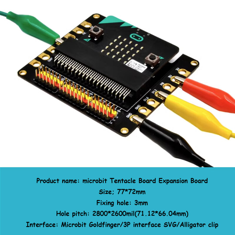 Microbit Uitbreidingsbord Ontwikkelbord Tentakel Board Adapter Board Ondersteuning Micro: Bit Goldfinger 3P Kabel Alligator Clip