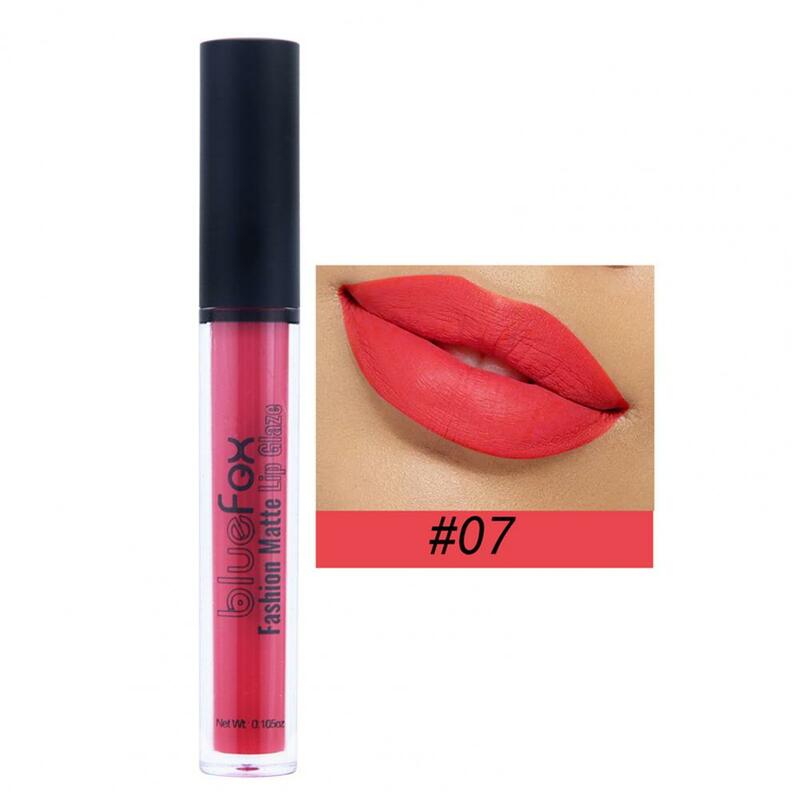 Lip Gloss with Matte Texture Long-lasting Smooth Texture Lip Gloss 3ml Matte Velvet Lip Gloss with Rich Color Foggy Velvet for A