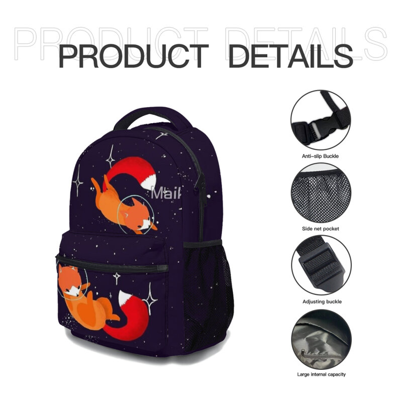 Новый модный детский школьный рюкзак с узором в виде лисы, легкий рюкзак
