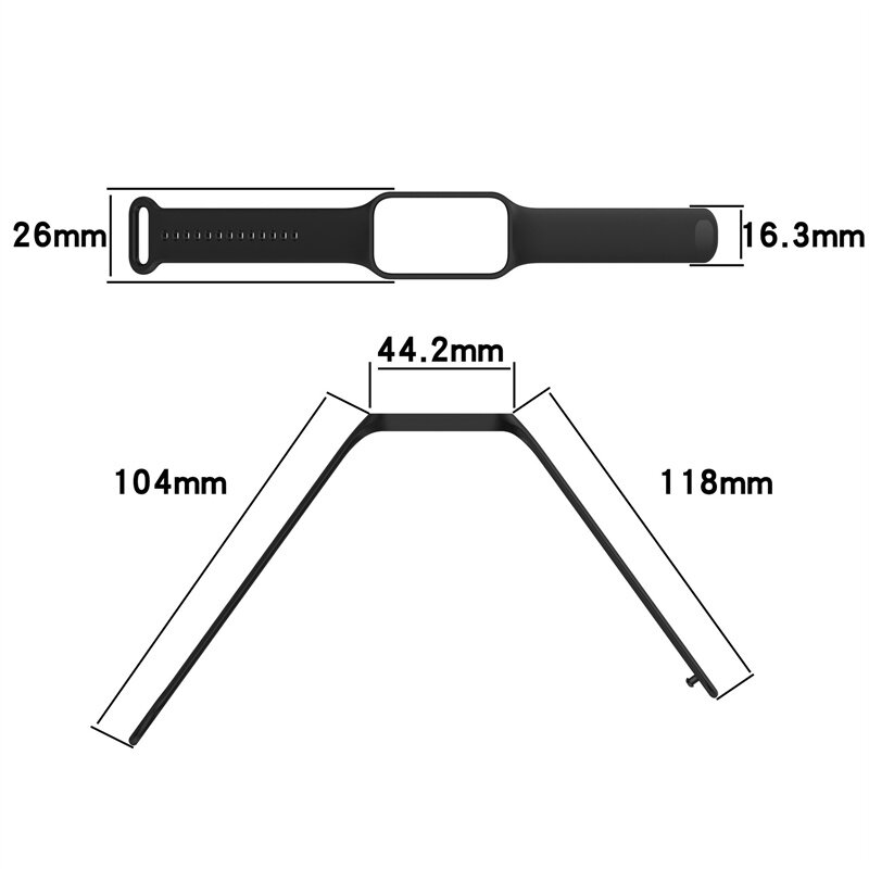 Silicone strap for xiaomi redmi band 2, pulseira de substituição para smart band, acessórios esportivos