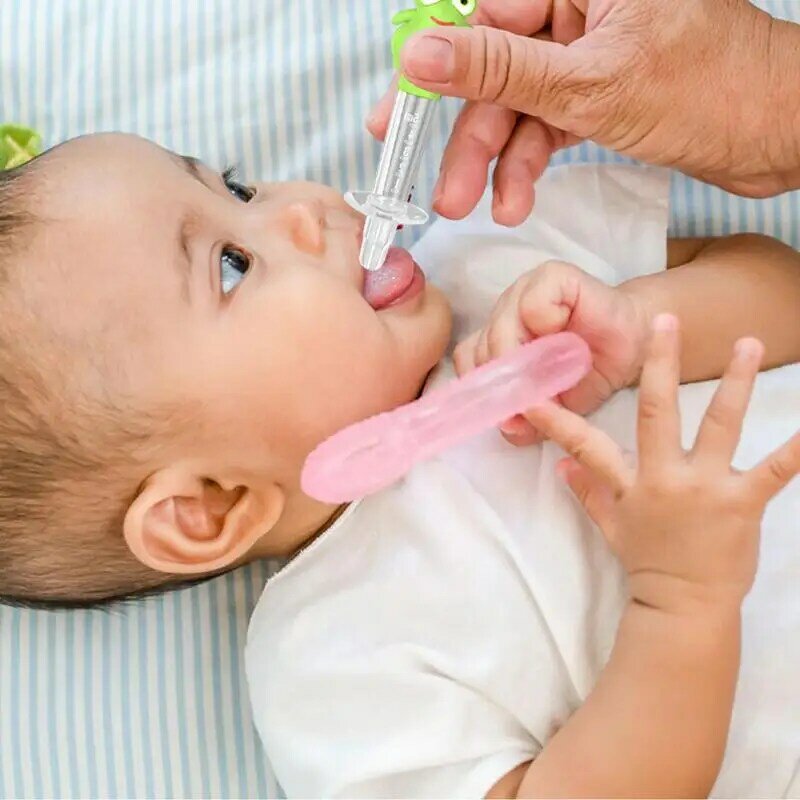 กระบอกฉีดยาป้อนทางปากสำหรับเด็กทารกอุปกรณ์ป้อนนมพร้อมจุกนม