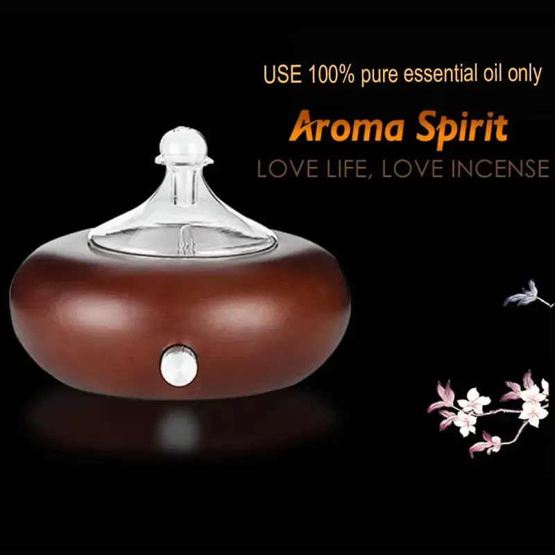 25ML Waterless Nebulizing Essential Oil Diffuser For Best Aromatherapy Beech Wood Glass Diffusing Hight Efficiency for Home