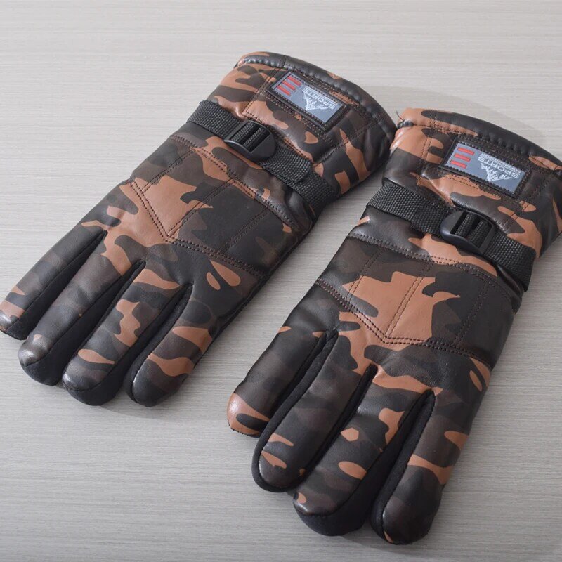 Kamperbox winter snow mountain outdoor camping thick camouflage waterproof and windproof warm gloves
