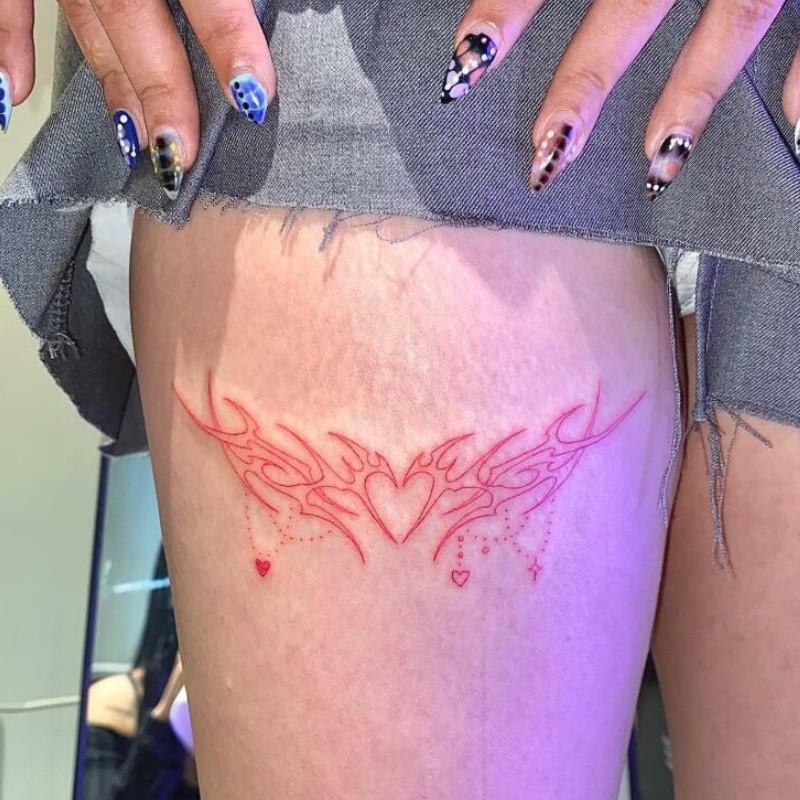 Sexy Succubus Tatoo Sticker Set Lasting Fake Tattoo for Woman Hotwife Temporary Tattoo Abdomen Art Tattoos Waterproof Tatuajes
