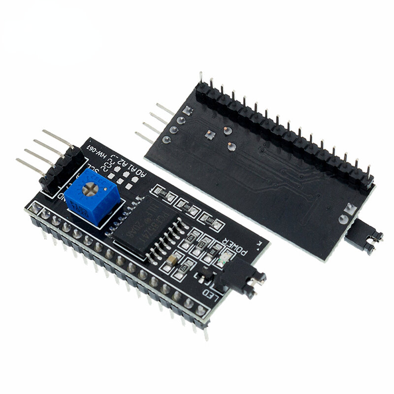 وحدة عرض الكريستال السائل ، شاشة زرقاء ، IIC ، لوحة محول واجهة I2C ، DC 5V ، LCD1602