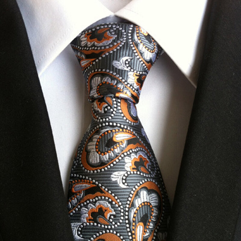 Nuova cravatta Paisley ad alta densità edizione coreana moda uomo Business amministrazione quotidiana Versatile fiore di anacardi cravatta da uomo