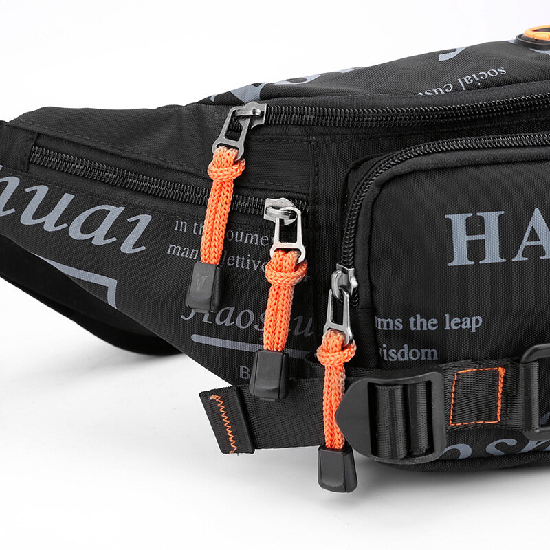 Outdoor Waist Bag Waterproof Waist Bum Bag Running Jogging Belt Pouch Zip Fanny Pack Mobile Phone Bag Nylon Chest Bag