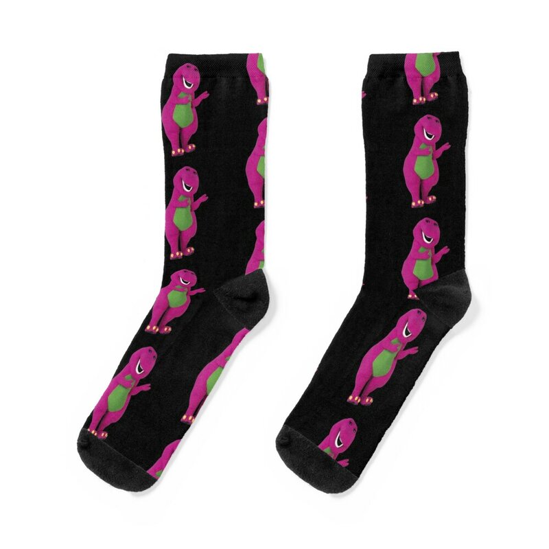 Barney (Barney & Friends) Socks warm winter Soccer hiphop retro Socks Women's Men's