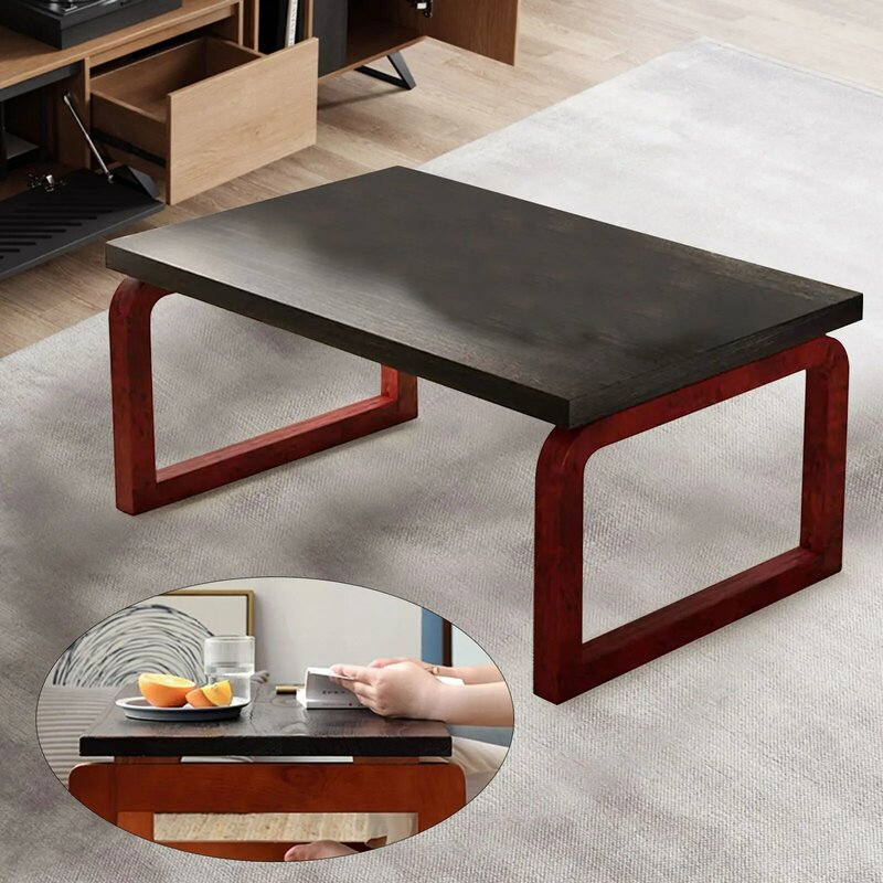 Складной деревянный журнальный столик для ноутбука, низкий чайный столик, чайный столик для пикника, новый
