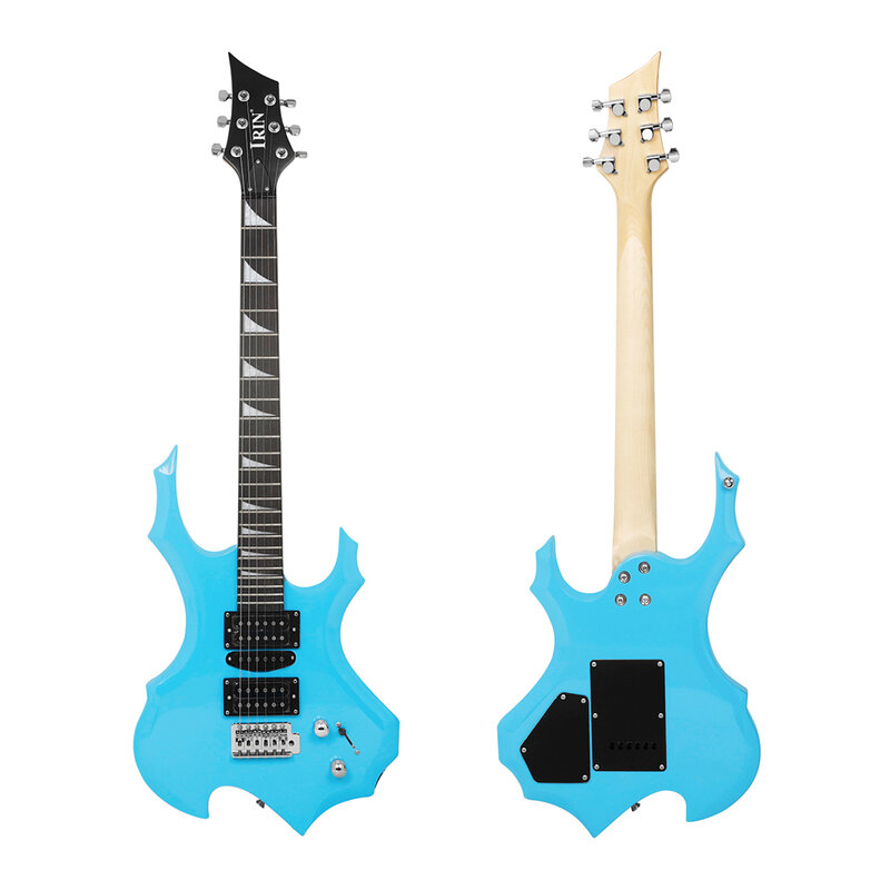 IRIN 6 String Light Blue Electric Guitar Campus Student Rock Band Trendy Play Electric Guitar Equipped Necessary with Parts
