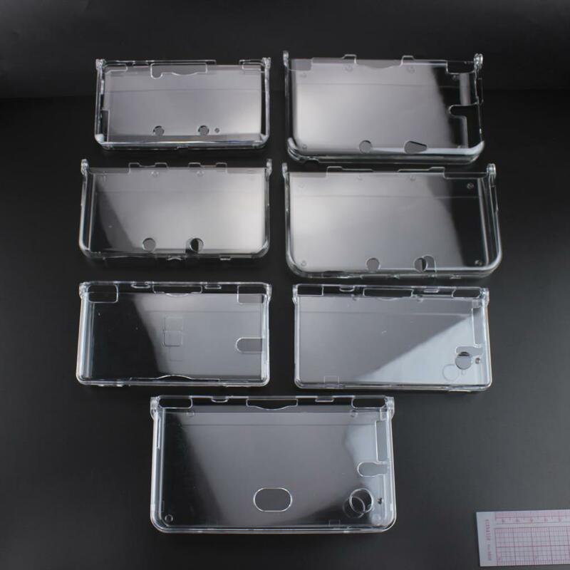 8models 1pc Plastic Clear Crystal Protective Hard Shell Skin Case Cover For GBA SP NDSL DSI NDSi XL 3DS XL New 3DS XL LL Console