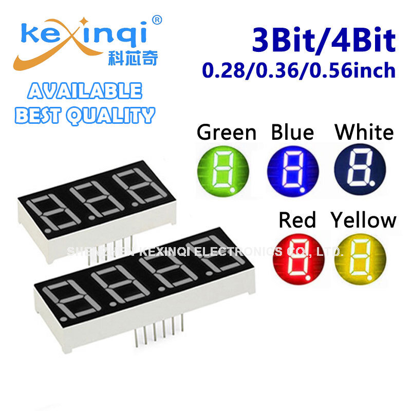 5pcs Green LED Digits Display 0.28inch 0.36inch 0.56inch 3bit 4Bit Cathode Anode 8 Figure Display Light LED digital tube