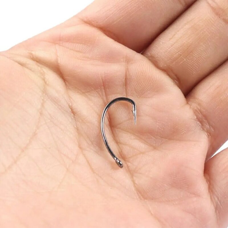 20pcs High-carbon Steel Fishing Crank Hooks With Barb Carp Fishing  Accessories
