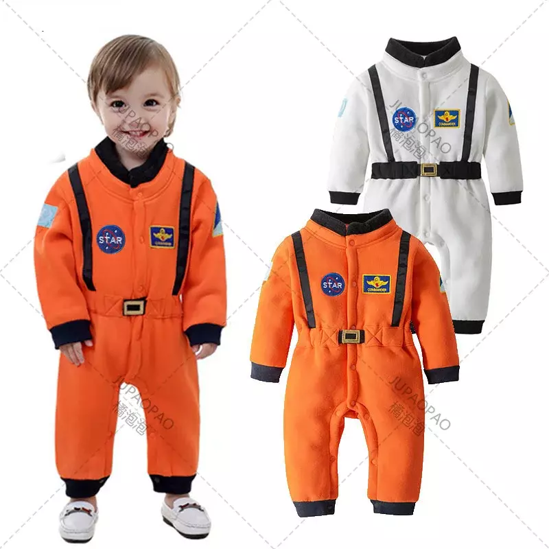 Astronaut Costume Space Suit Rompers for Baby Boys Toddler Infant Halloween Christmas Birthday Party Cosplay Fancy Dress Cosplay