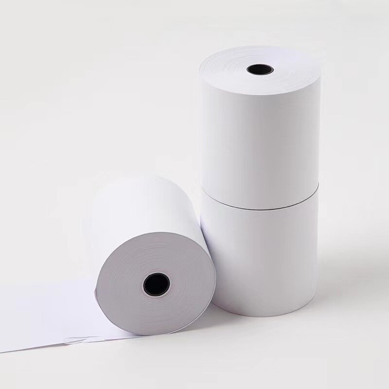 Rollo de papel térmico para caja registradora, venta al por mayor de fábrica, Papel de recibo pos, 80x70mm, 2 rollos, para supermercados