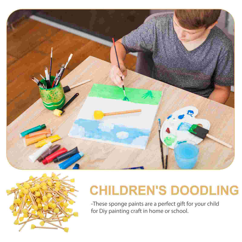 Kuas lukis Diy Kuas Bulat kuas spons lukisan untuk lukisan cat spons untuk anak sekolah rumah
