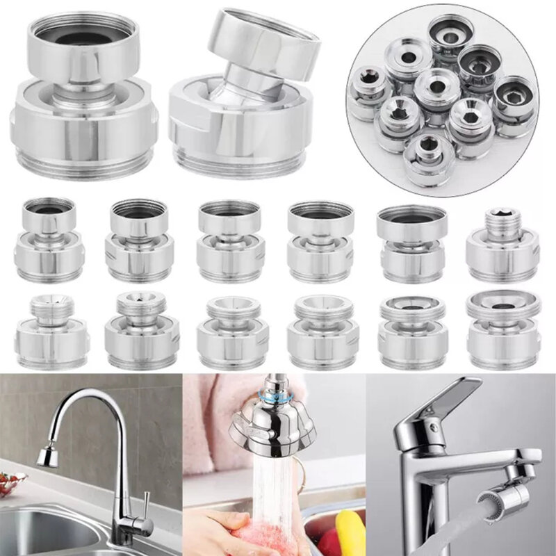360 Degree Adjustable Swivel Aerator Faucet Connector Femal 16/18/20/22/24mm To Male 22mm Tap Adapter Aerator Connector