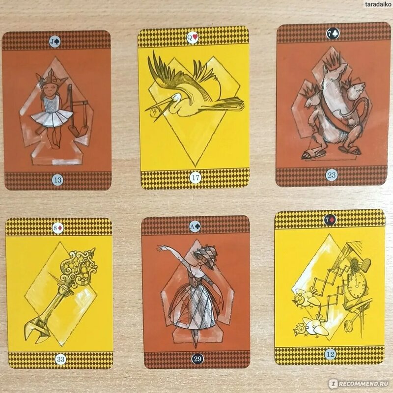 10,4 cm x 7,3 cm Spaßvogel-und Orakelkarten-Tarot spiel mit Papier handbuch und Reiseführer für Anfänger 36-teilige Marken und Karten