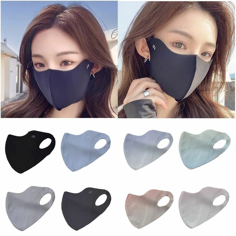 Multicolor Ultraviolet-proof Face Mask Gift Thin Ice Silk Sports Mask UV Sun Protection 3D Sunscreen Mask