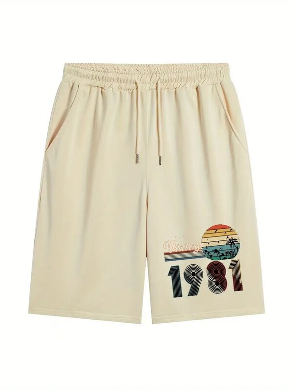 Calça de praia masculina de verão, shorts estampados em 3D, shorts respiráveis para fitness masculino, 1920