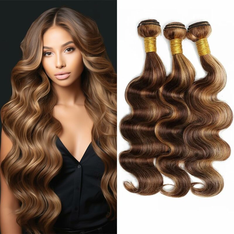Телесная волна, выделение человеческих волос, фотосессия, бразильские волосы 28 дюймов, 100% девственные бразильские искусственные волосы для женщин, цвет пианино