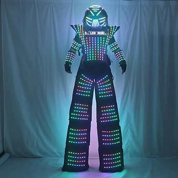 Costume de Robot Imbibé de Masque, Veste Shoe, Casque pour ixde Phtaline, Boîte de Nuit