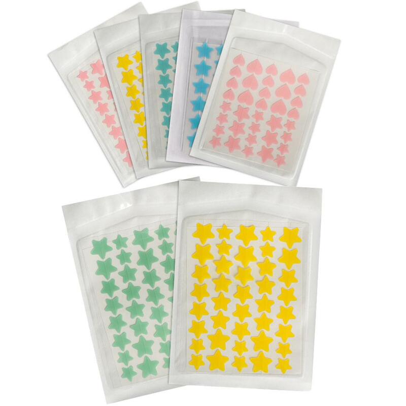 35/40Pcs Colorful Acne Patches Cute Star Heart Shaped Acne Treatment Sticker Invisible Acne Cover Removal Pimple Patch Skin Care