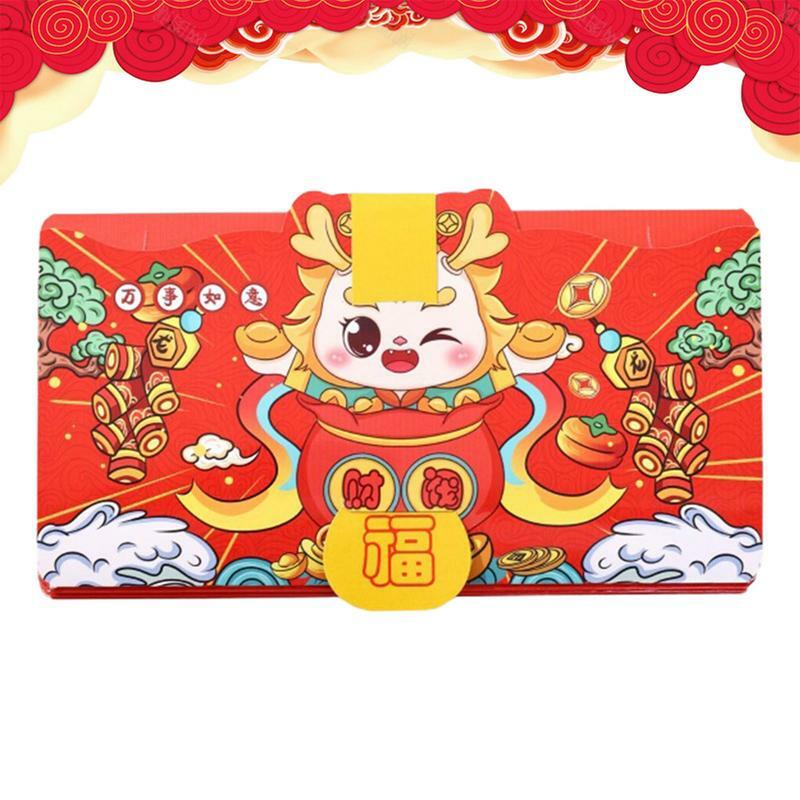 Enveloppes rouges pliables pour le nouvel an chinois, paquets de monnaie rouge, rassemblement d'affaires, 2024