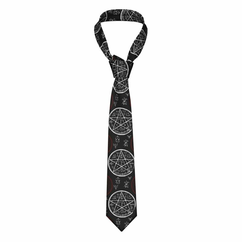 Pentagram dan Mystic simbol dasi untuk pria wanita dasi dasi pakaian aksesoris