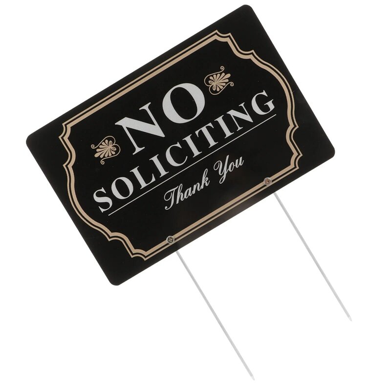 No Soliciting Signss For Home Signs for Home Solicitors Front Yard Trespassing House Stake
