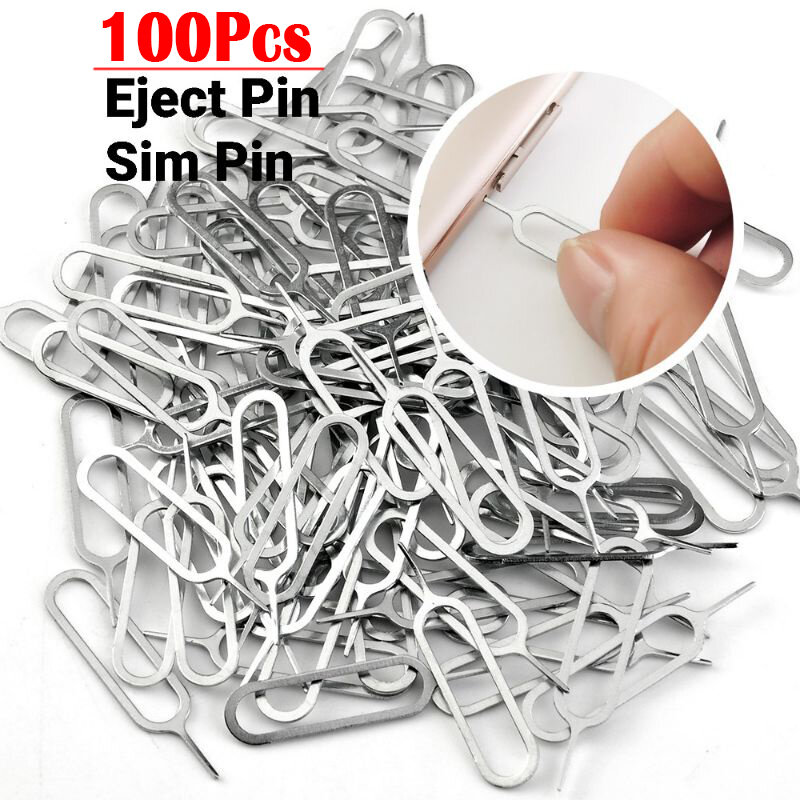 100/50/10/1pcs SIM Card Tray Eject Pin Ejector Removal Tool For iPhone iPads Samsung Xiaomi Universal SIM Card Opener Needle