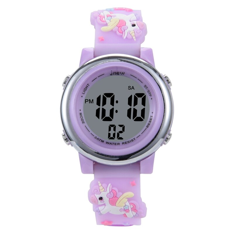 Детские Мультяшные светодиодные электронные часы UTHAI CE105, водонепроницаемость 30 м, Детские Смарт-часы, светящийся будильник, спортивные часы для мальчиков и девочек, подарок