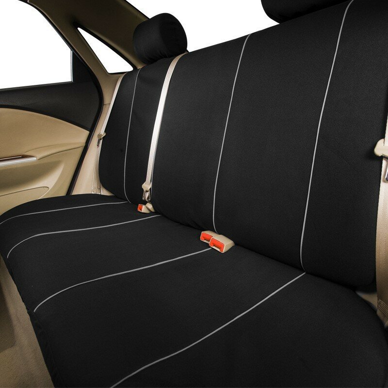 Universal Car Seat Cover 5 Seat Sports Polyester Car Covers Full Set Plain Fabric Bicolor Stylish Car Accessories