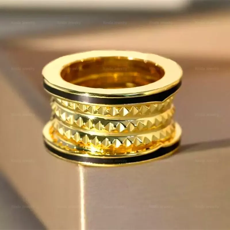 S925 خاتم محايد من الفضة الإسترلينية للنساء ، برشام ، مجوهرات حفلات ، علامة تجارية فاخرة ، تصميم الشرير ، كبار الأزياء