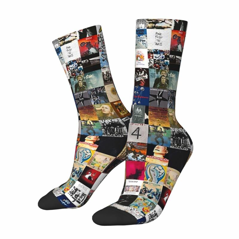 Greatest Rock álbumes Collage calcetines para adultos Calcetines Unisex, calcetines para hombres y mujeres