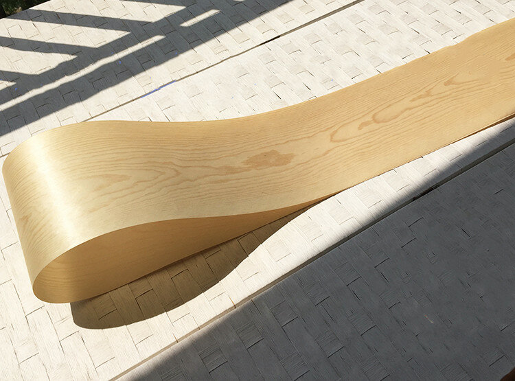 Folheado de madeira de pinho genuíno chinês natural, espessura C/C, 20cm x 2.5m, 0.2mm, 2X
