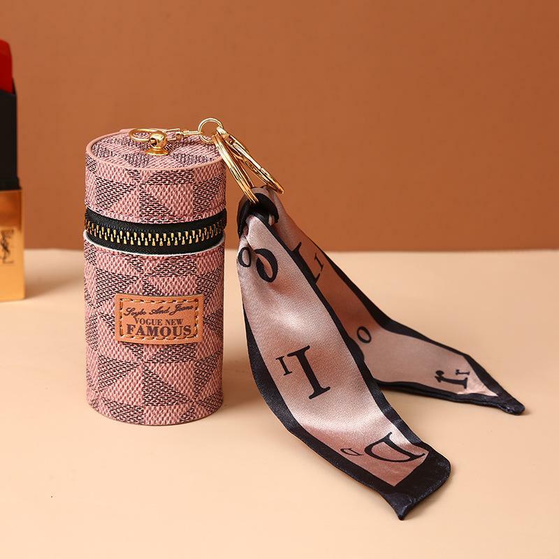 Женский микро-кошелек, сумка-Органайзер с цветами и губной помадой, кожаный женский кошелек для хранения брелоков, Женский кошелек, миниатюрные сумки через плечо для девочек