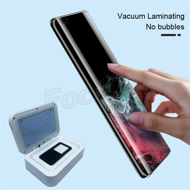 Fonlyu Vacuum UV Curing Laminating Machine For Curved Screen Mobile Phone Protector Hydrogel Film Laminator Bubbles Remover Tool