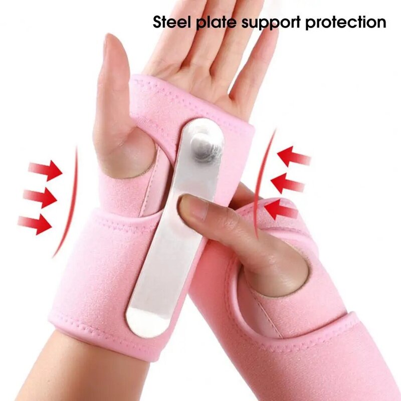 1 pçs ajustar pulseira de aço suporte de pulso cinta de pulso suporte de mão suporte de pulso dedo splint túnel carpal síndrome